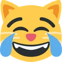 기쁨의 눈물을 흘리는 고양이 이모지