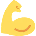 구부러진 이두근 이모지