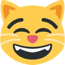 웃는 눈을 가진 웃는 고양이 이모지