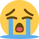 큰 소리로 우는 얼굴 이모지
