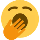 하품하는 얼굴 이모지