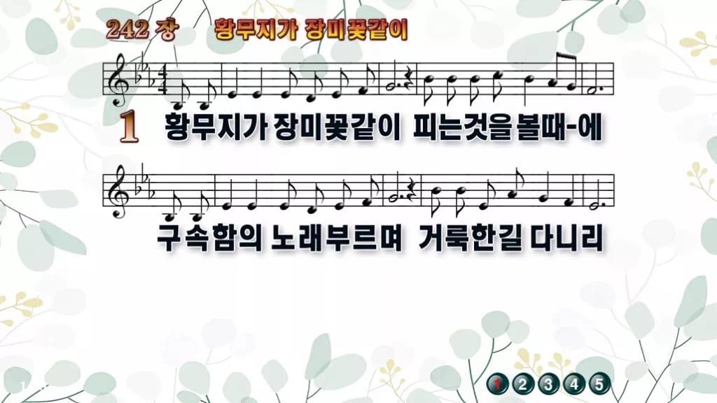 242장 황무지가 장미꽃같이 PPT 미리보기