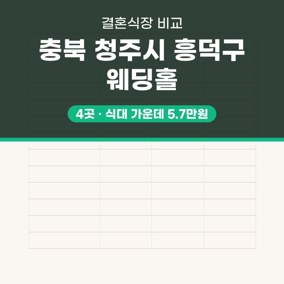 충북 청주시 흥덕구 웨딩홀 4곳 비교 대표 이미지