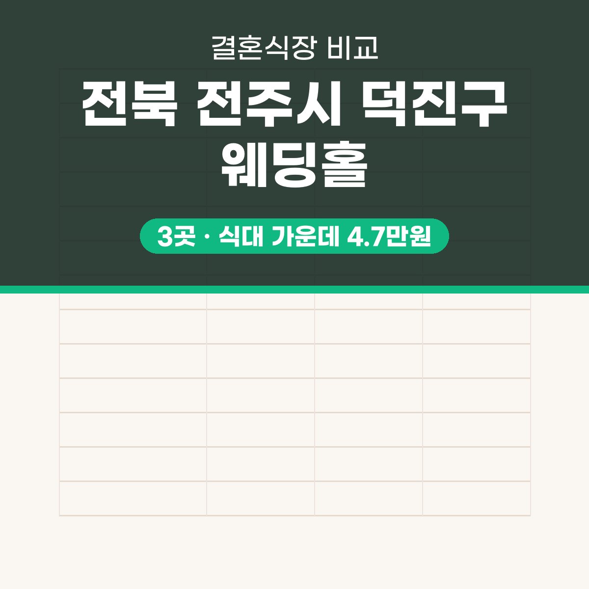 전북 전주시 덕진구 웨딩홀 3곳 비교 대표 이미지